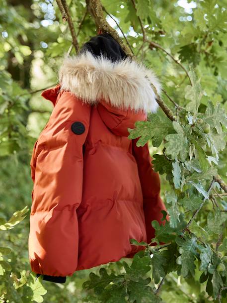 Fleece-Lined Lightweight Jacket, with Mittens or Gloves amber+fir green 