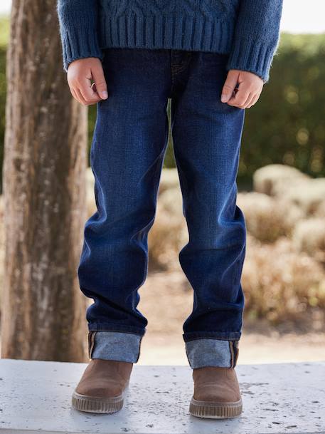 Straight Leg Jeans with Turn-Ups for Boys brut denim+stone 