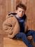 Reversible Hooded Jacket, Padded & in Sherpa, for Boys fir green+mocha 
