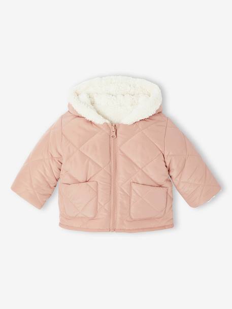 Reversible lightweight jacket for babies old rose 