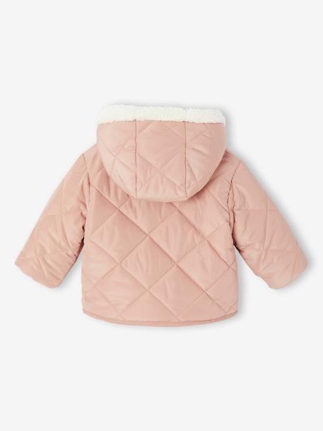 Reversible lightweight jacket for babies old rose 