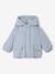 Lightweight jacket with polar fleece lining and hood crystal blue 