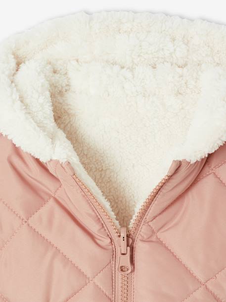Reversible lightweight jacket for babies old rose 