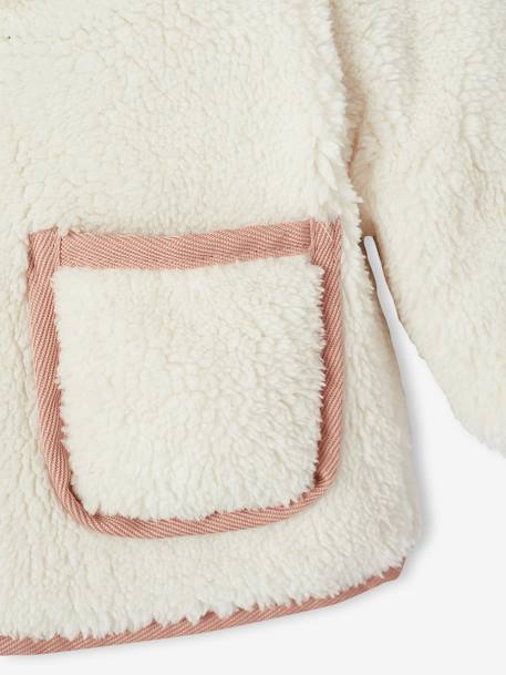 Reversible lightweight jacket for babies old rose 