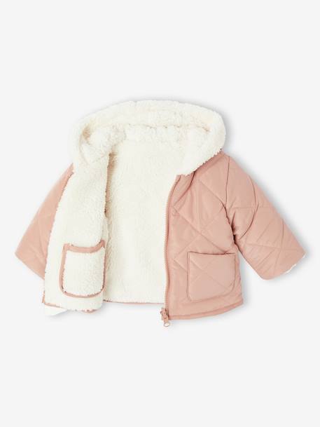 Reversible lightweight jacket for babies old rose 