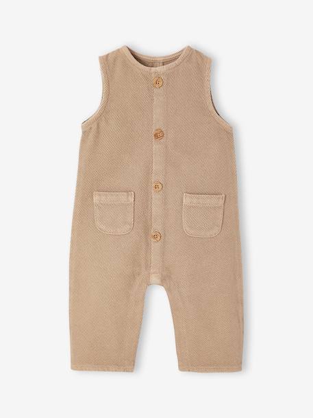 Set T-shirt + striped jumpsuit pecan nut 