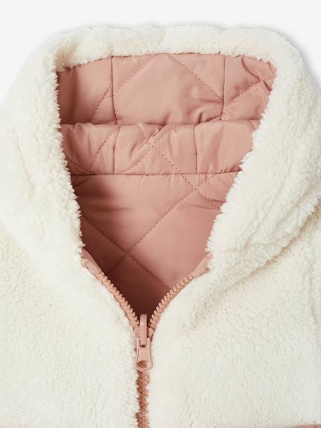 Reversible lightweight jacket for babies old rose 