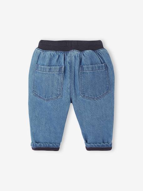 Lined Jeans with Elasticated Waistband, for Babies stone 