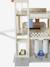 3-level garage with lift in FSC®100% wood white 