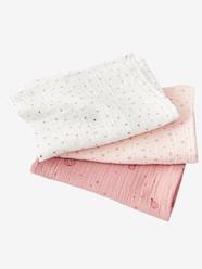 Nursery-Changing Mattresses & Nappy Accessories-Nappies-Pack of 3 Muslin Squares in Cotton Gauze