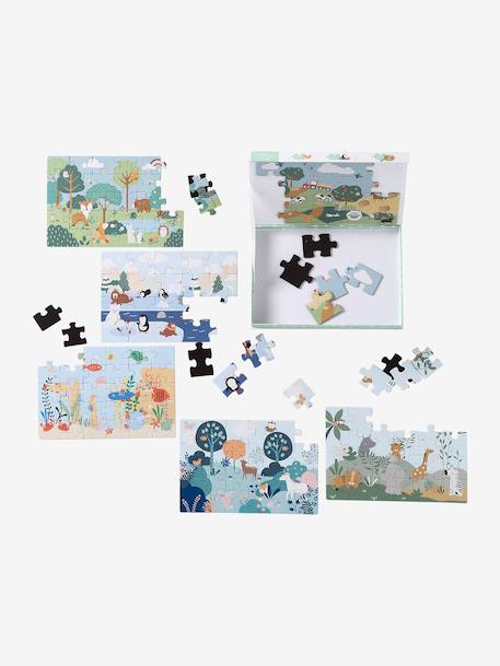 Set of 6 Magnetic Puzzles multicoloured 
