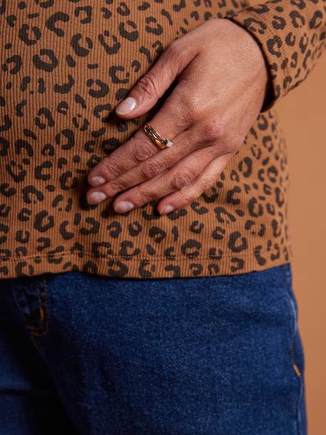 Leopard Print T-Shirt for Maternity, ENVIE DE FRAISE beige 