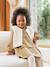 Set of 3 dress + sherpa cardigan + girls tights olive 