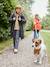 Long Lightweight Jacket with Hood & Faux Fur Lining, for Girls black+khaki 