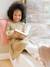 Set of 3 dress + sherpa cardigan + girls tights olive 