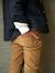 Slim Leg Corduroy Trousers for Boys bordeaux red+Tan 
