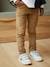 Slim Leg Corduroy Trousers for Boys bordeaux red+Tan 