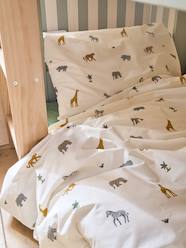 -Essential WILD ANIMALS duvet cover set + pillowcase for children, with recycled cotton