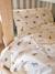 Essential WILD ANIMALS duvet cover set + pillowcase for children, with recycled cotton printed white 
