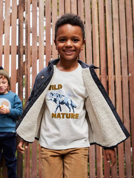 Long-Sleeved T-Shirt for Boys ecru 