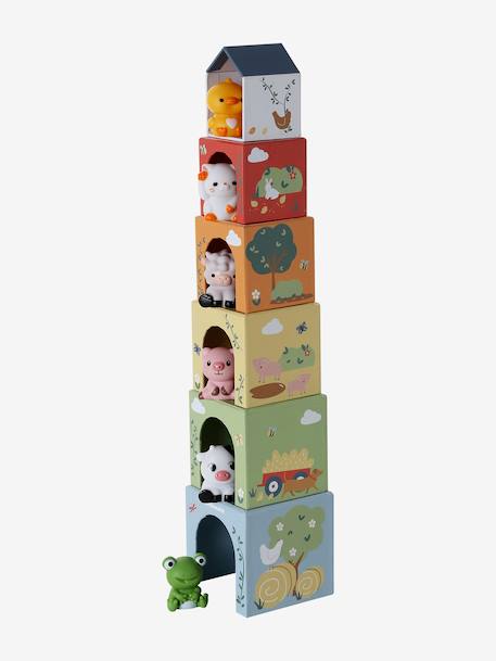 Cube Tower with Finger Puppets green 