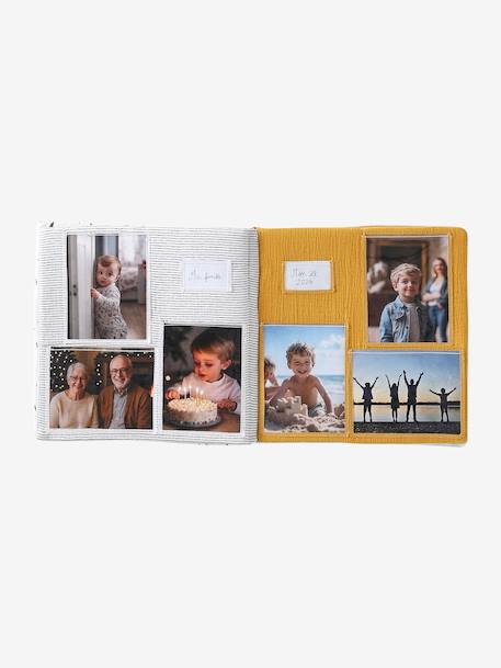 Large customisable photo book yellow 