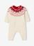 Knitted 2-Piece Christmas Set: Jumpsuit + Socks ecru 