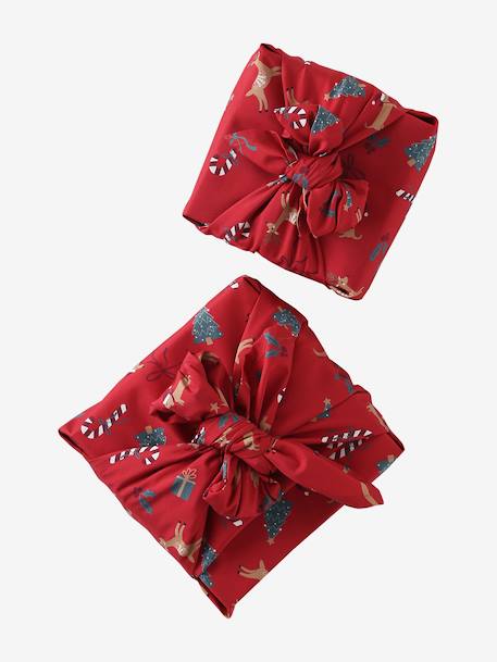 Set of 2 Furoshikis red 