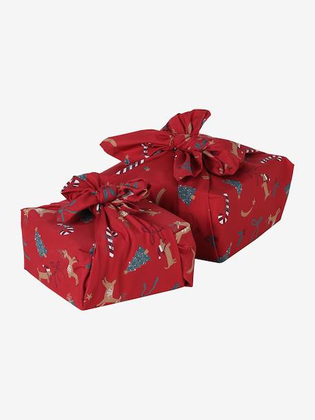 Set of 2 Furoshikis red 
