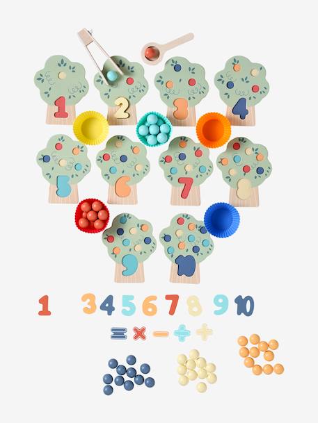 FSC® wooden number learning set green 