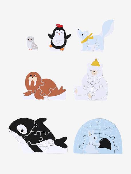 Evolving 3D Ice floe puzzles in FSC® wood white 