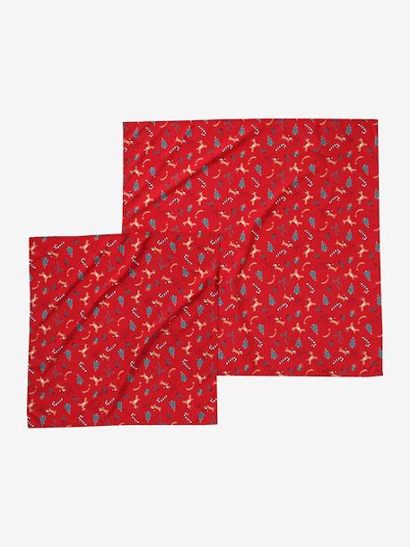 Set of 2 Furoshikis red 