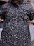 Romantic Hooded Parka for Girls green+navy blue 