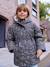 Romantic Hooded Parka for Girls green+navy blue 