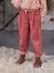 Loose-Fit Corduroy Trousers for Girls bordeaux red+chocolate+old rose 