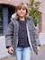 Romantic Hooded Parka for Girls green+navy blue 