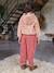 Hooded Sherpa Sweatshirt for Girls ecru+rosy 