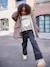 Leopard Print Wool Blend Hooded Coat for Girls brown 