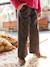 Wide-leg paperbag leopard print trousers for girls beige+chocolate+multicoloured+vanilla 