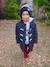Woollen Duffle Coat with Sherpa Lining for Boys marl grey+navy blue 