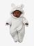 Sherpa pramwsuit for baby dolls white 