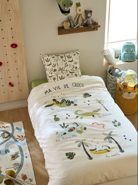 Duvet Cover + Pillowcase Set for Children, Trek multicoloured 