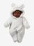 Sherpa pramwsuit for baby dolls white 