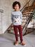 Round Neckline Jumper with Dog Motif marl grey 