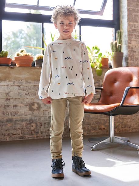 Printed Long Sleeve T-Shirt for Boys printed white 