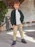High Neck Long-Sleeved Cardigan for Boys green+navy blue 