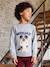 Round Neckline Jumper with Dog Motif marl grey 