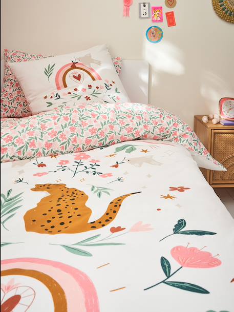 Duvet Cover + Pillowcase Set with Recycled Cotton, Latino Vibes multicoloured 