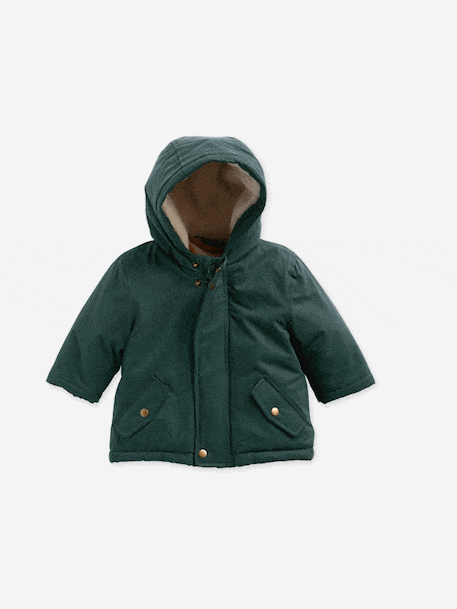 3-in-1 Parka with Removable Sherpa Jacket fir green 