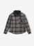 Reversible Flannel & Velour Shirt for Boys, JONEN anthracite 